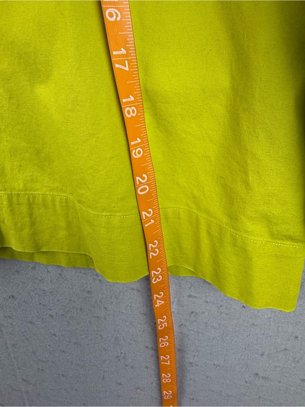 Eileen Fisher Women's Top Sz Large Chartreuse Green Button Cotton 3/4 Sleeve - Picture 4 of 7